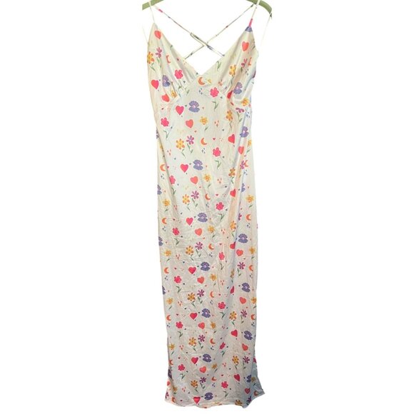 Princess Polly My Love White‎ Multi Floral Maxi Dress Crisscross Back Size 6 NWT - Picture 2 of 12